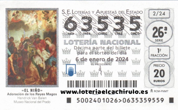 Décimo loteria del Niño 2024